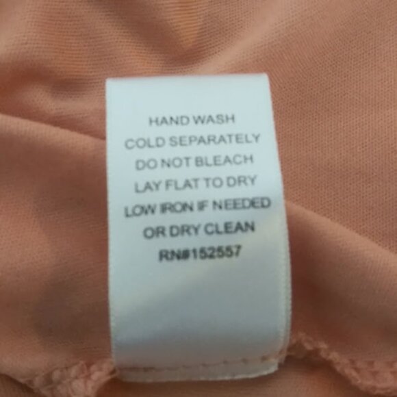 Pink Lily women's M ruffle accent dusty coral colored dress - Picture 14 of 14